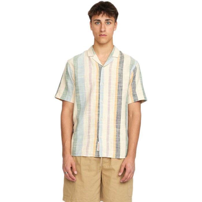 Short Sleeved Cuban Shirt Dustgreen