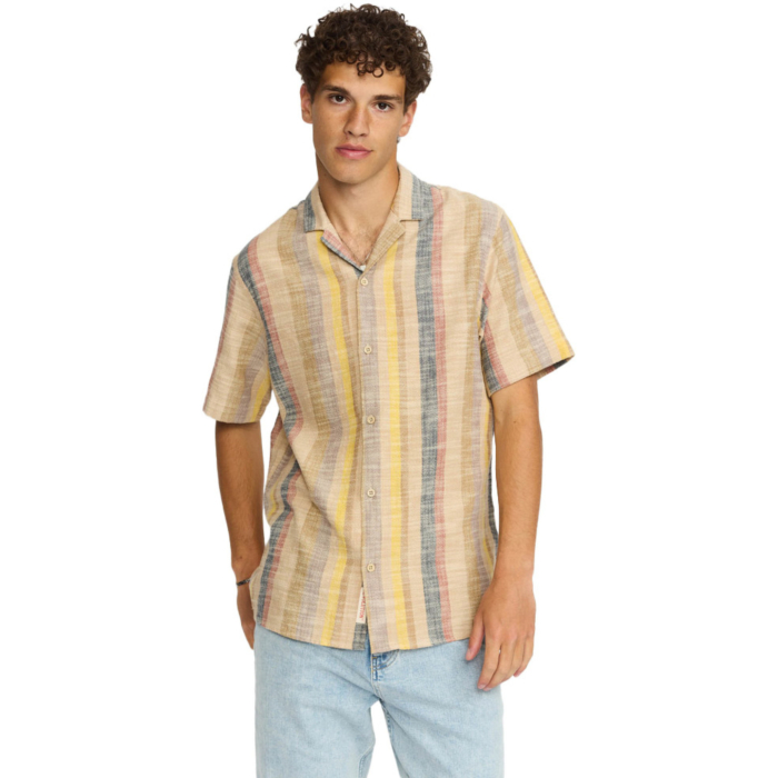 Short Sleeved Cuban Shirt Brown