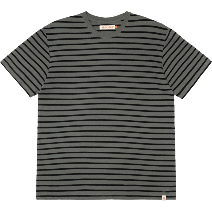Loose t-shirt darkgrey striped