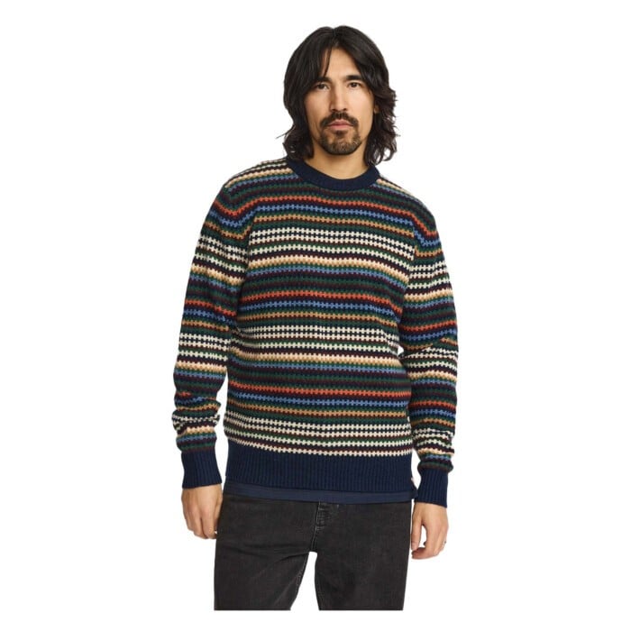 Knit pull blue & multi collor