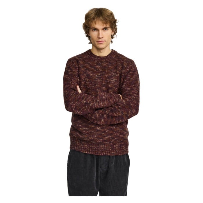 Knit pull burgundy melange