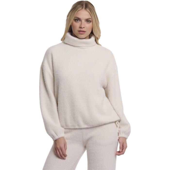 Pullover with high collar