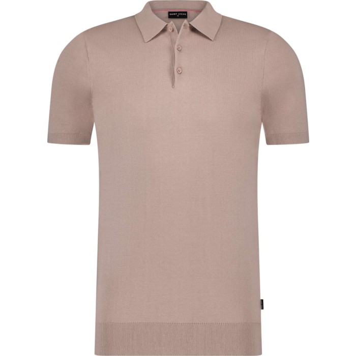 CHRIS fine knit polo powder pink