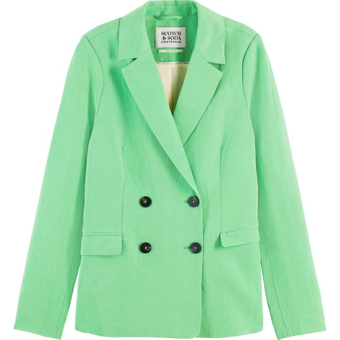 Summer double breasted event blazer bright parakee