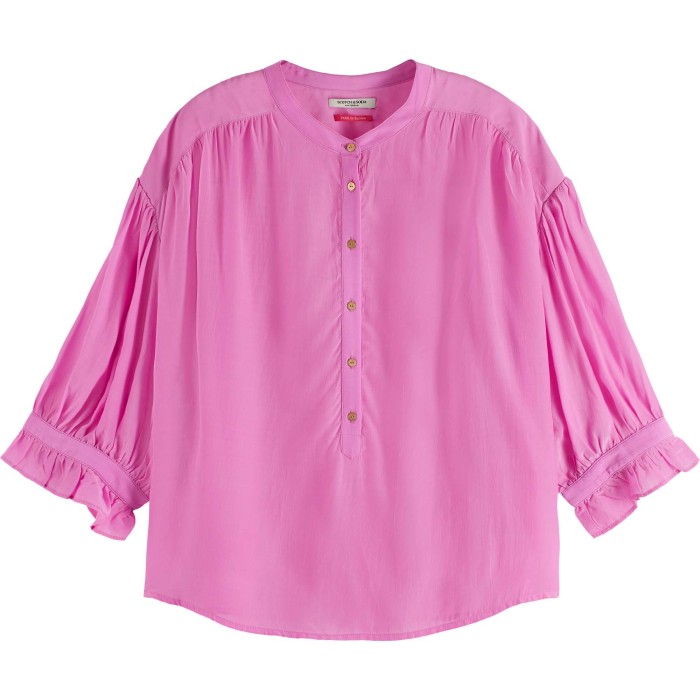 Elbow sleeve easy popover orchid pink