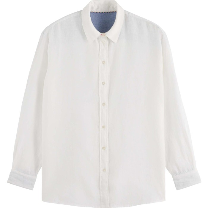 Oversized linen fit shirt White