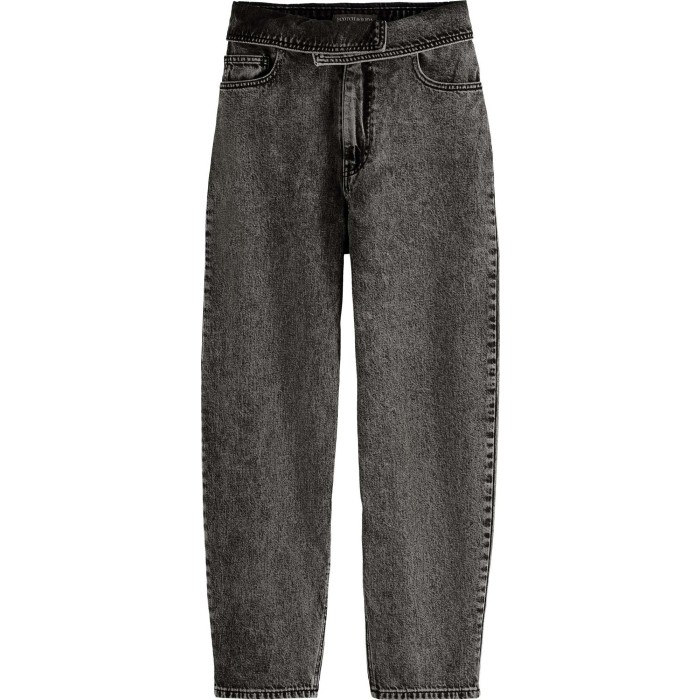 The tide balloon leg jeans acid col washed black