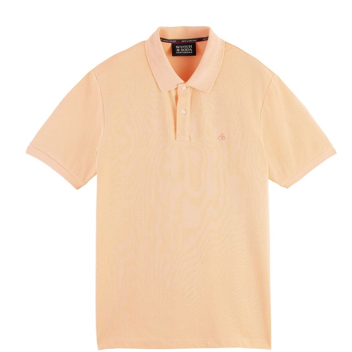 Classic pique polo in organic cotto punch