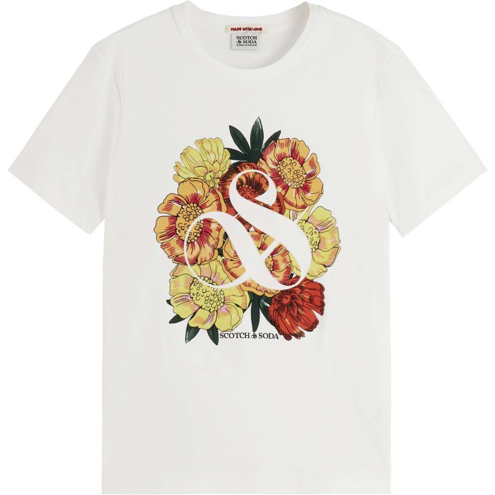 Regular-fit t-shirt with worked out off white