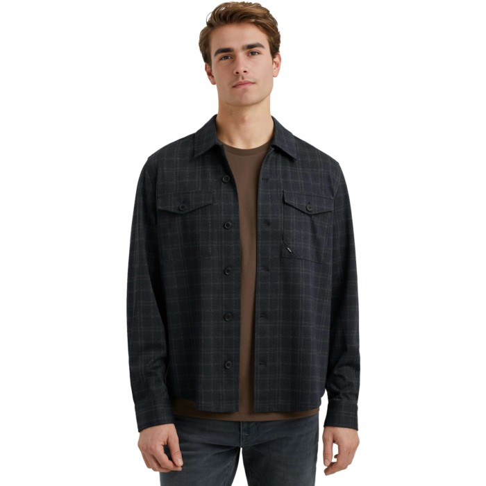 LONG SLEEVE SHIRT Check Tech blend Sky Captain