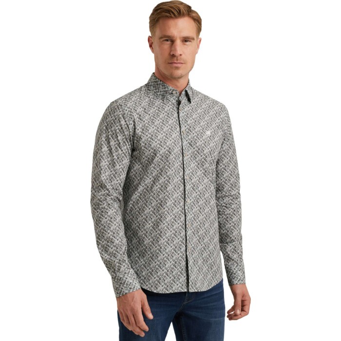 Long Sleeve Shirt Print on fine Po Gray Dawn