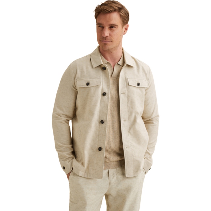 Blazer Jacket Linen blend Shacket Silver Birch