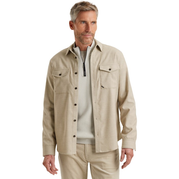 LONG SLEEVE SHIRT Brushed Melange Silver Lining