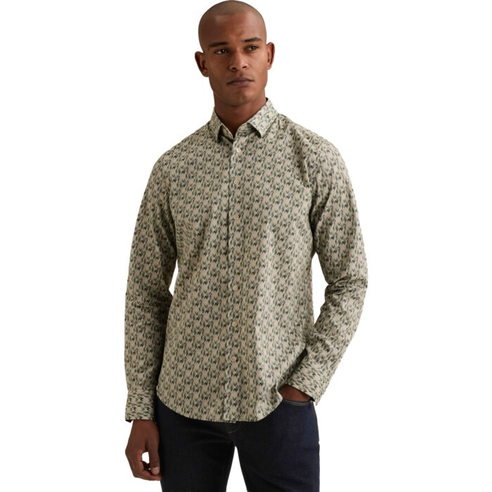 Long sleeve shirt Print on poplin Mourning Dove