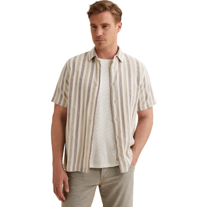 Short Sleeve Shirt Yarn dye dobby Catawba Grape