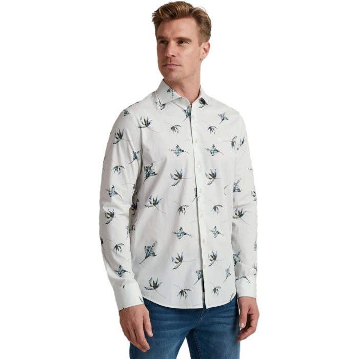 Long sleeve shirt digital print on blanc de blanc