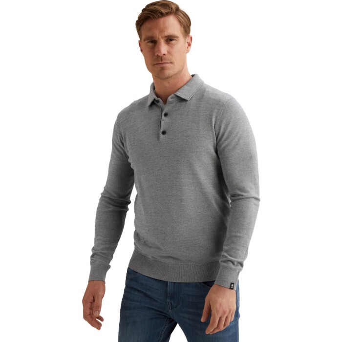 Long sleeve polo cotton modal moul China Blue