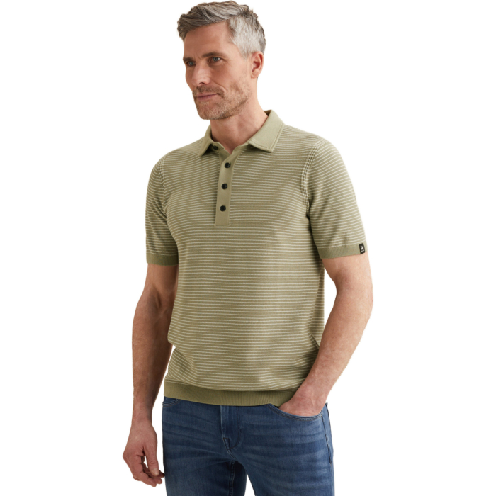 Short sleeve polo cotton modal Tea