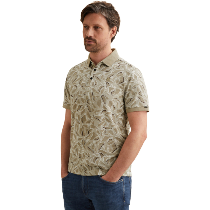Short sleeve polo stretch pique bl Pure Cashmere