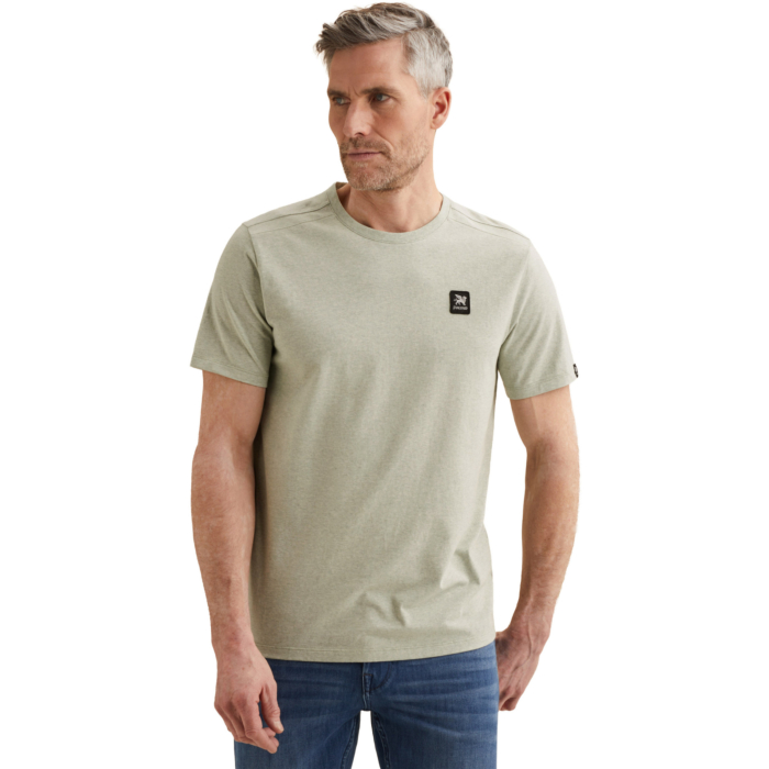 Short sleeve r-neck cotton elastan Tea