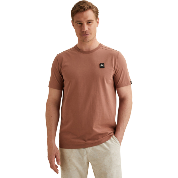 Short sleeve r-neck cotton elastan Burlwood