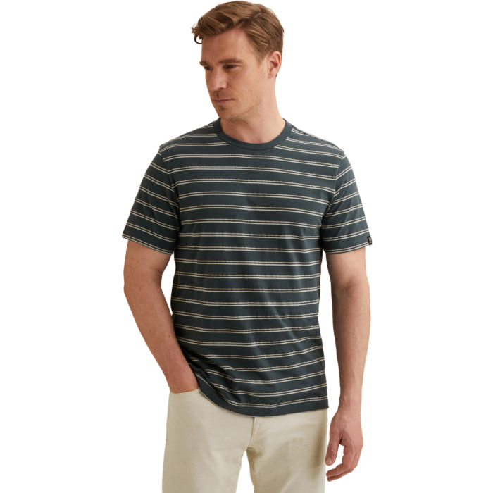 Short sleeve r-neck jersey stripe Midnight Navy