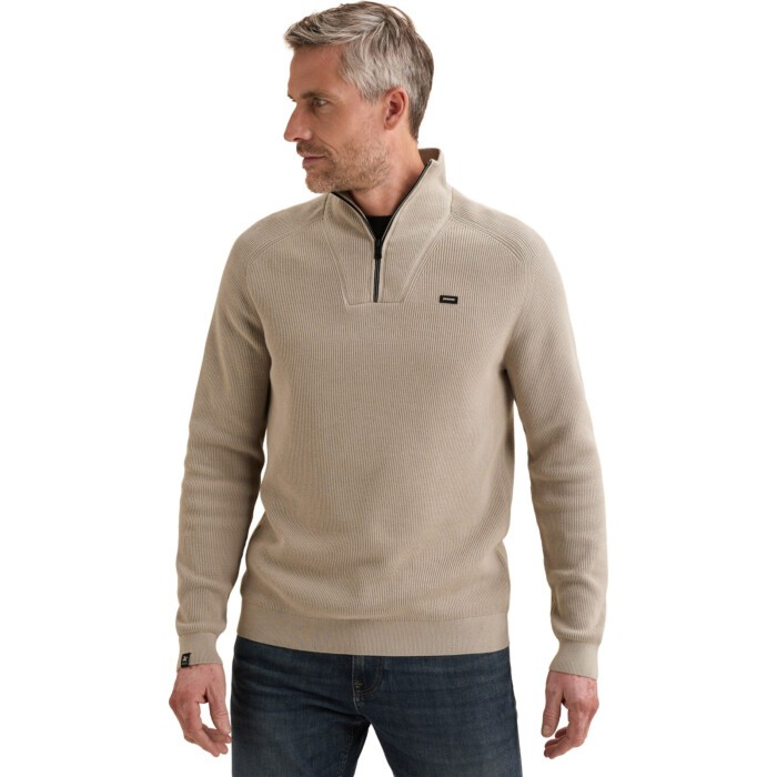 Half zip collar cotton structure Silver Lining