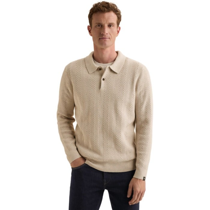 Half button collar cotton blend st Early Frost