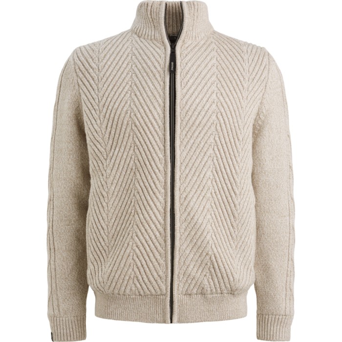 Zip jacket wool blend Lead Gray