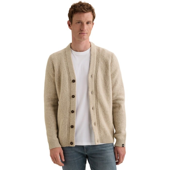 Button jacket boucle wool Silver Lining