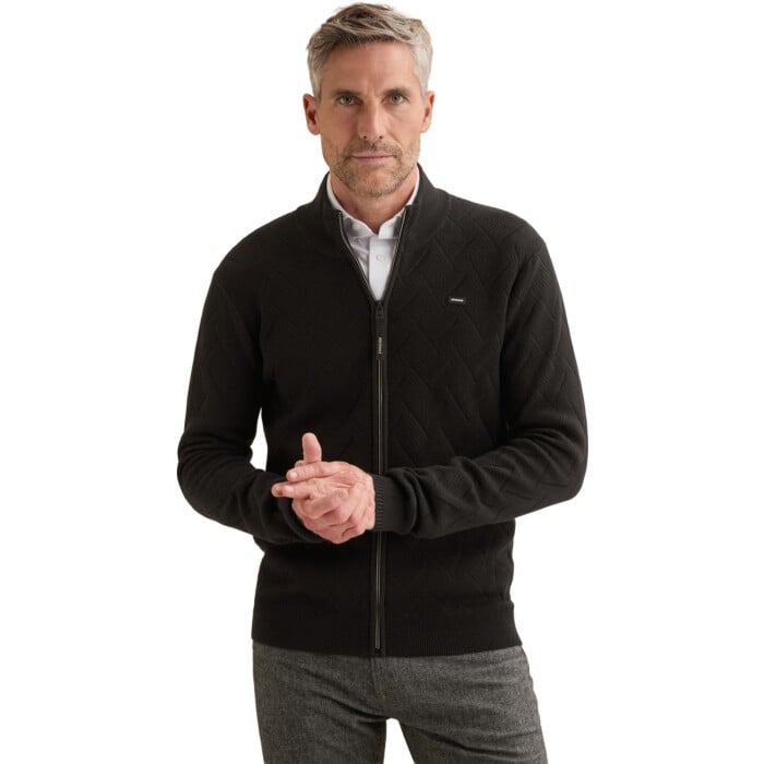 Zip jacket cotton deluxe Black Beauty