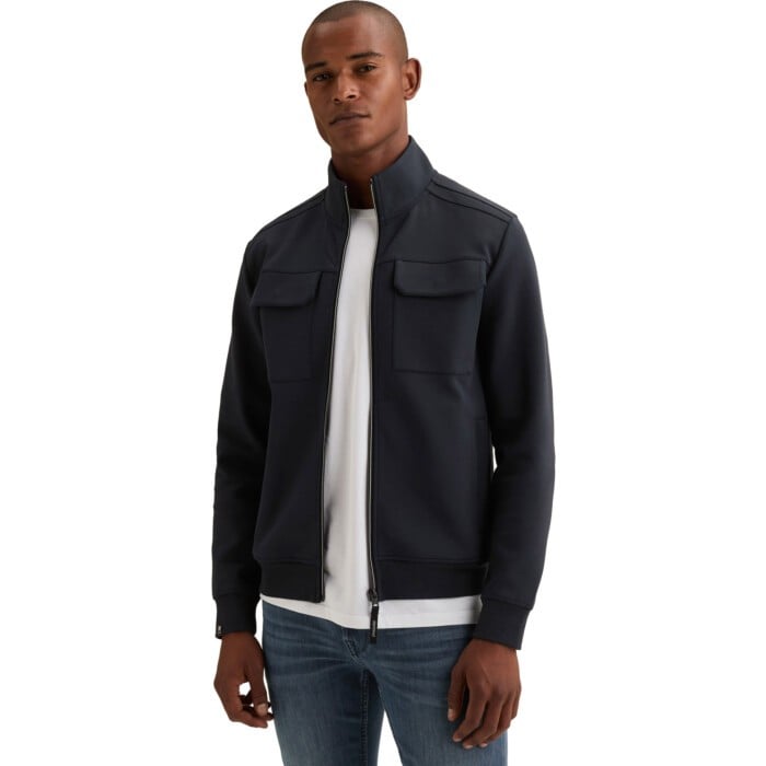 Zip jacket interlock sweat Sky Captain