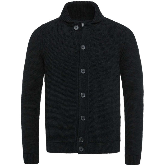 Zip jacket cotton chenille black