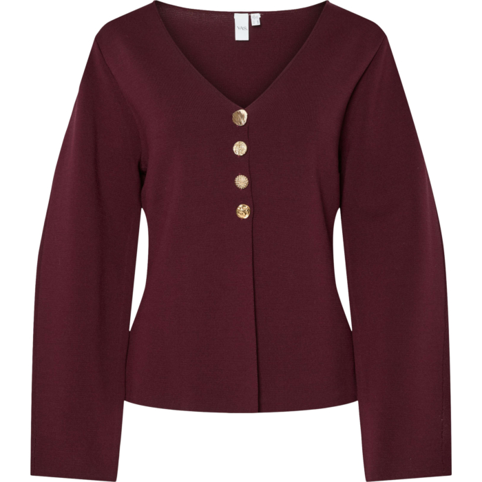 YASMIKKALA LS KNIT CARDIGAN S. Port Royale
