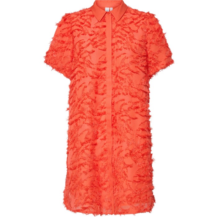 YASGIA SS SHIRT DRESS - D2D Cherry Tomato
