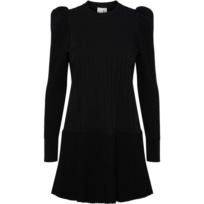 Yaselina ls knit dress black
