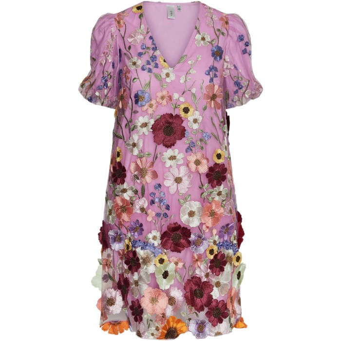 YASFLOWERING SS DRESS - SHOW Pink Lavender/Flower