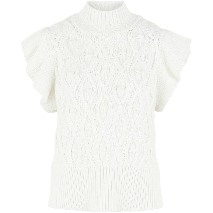 Saggy knit vest s. star white