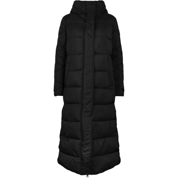 Yaslira long padded coat black
