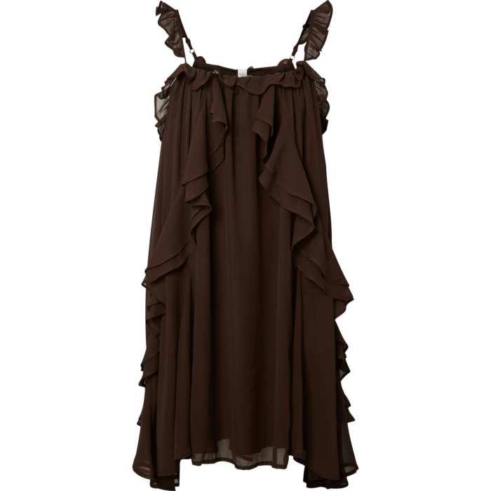 YASCHIFFA STRAP DRESS S.  - FEST Coffee Bean