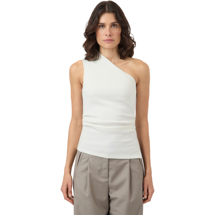 YASVENICE ONE SHOULDER TOP Star White
