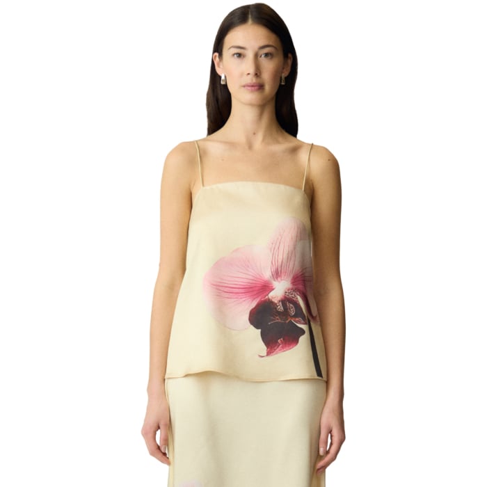 YASORCHIDA SATIN SINGLET TOP S. - SHOW Anise Flowe