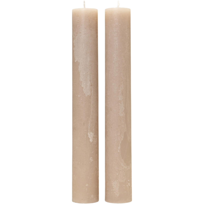 Set rustieke dinerkaarsen XL SAND