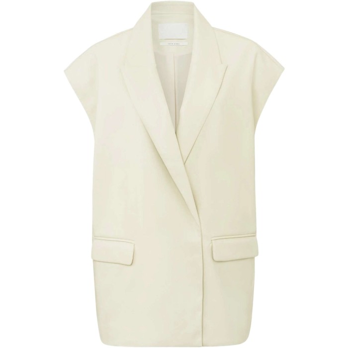 Oversized sleeveless blazer IVORY WHITE
