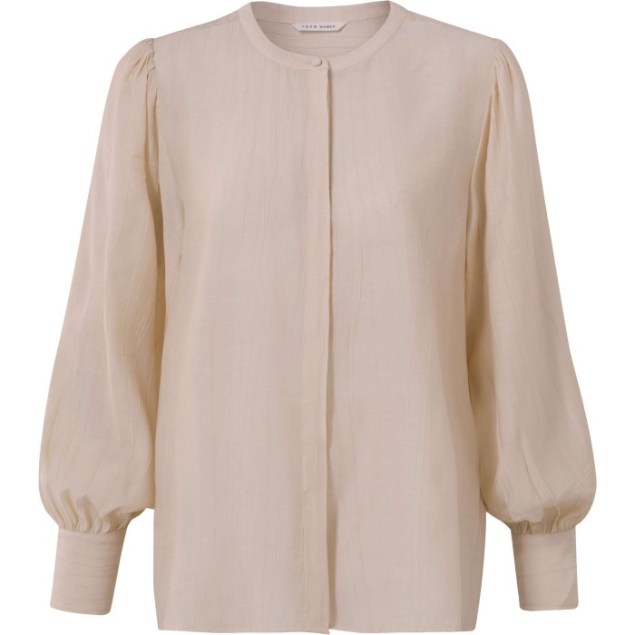 Button up blouse almond milk white