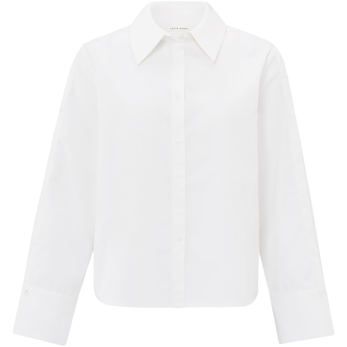 Blouse with button detail PURE WHITE