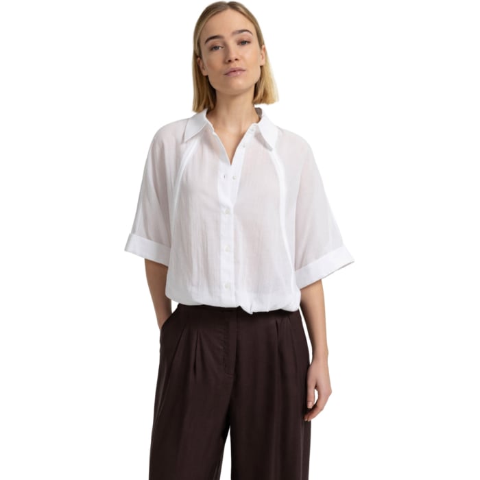 Blouse met gevlochten details PURE WHITE