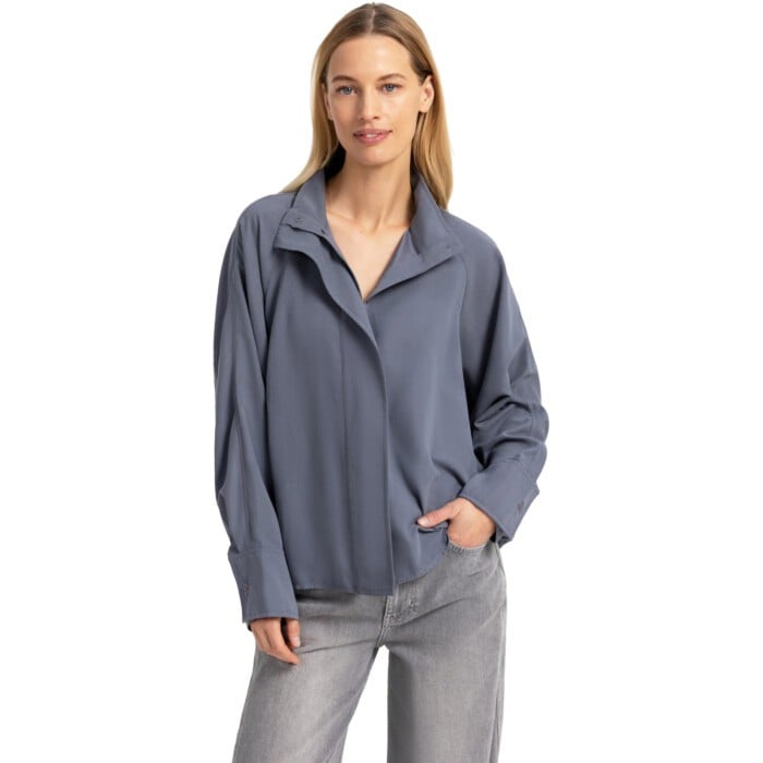 Blouse met hoge hals ARCTIC SEAL GREY