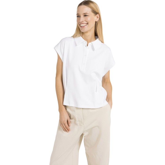 Mouwloze jersey blouse PURE WHITE