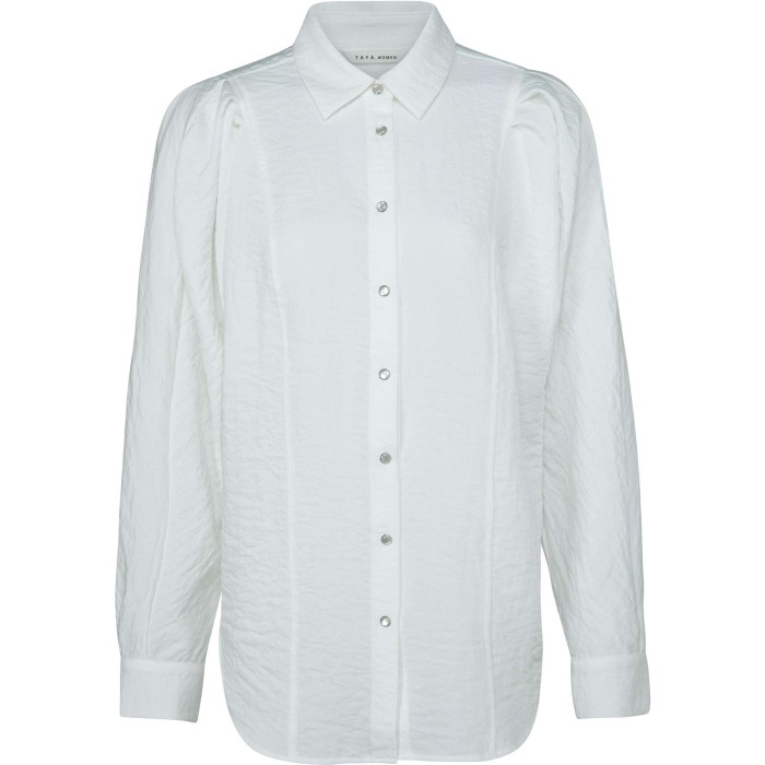 Button up blouse egret off white